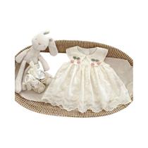 Vestido De Verão Para Meninas Com Bordado De Flores, Saia Princesa Sem Mangas, Top Com Borda De Vestido De Verão Para Meninas Com Bordado De Flores, Saia Princesa Sem Mangas, Top Com Borda De
