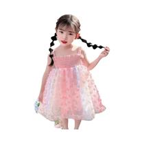 Vestido De Verão Para Meninas Com Estampa De Borboleta Em Algodão Gaze Para Festa De Aniversário De