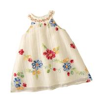 Vestido de verão para meninas, roupa infantil bordada com flores (6 meses a 4 anos de idade) Vestido de verão para meninas, roupa infantil bordada com flores (6 meses a 4 anos de idade)