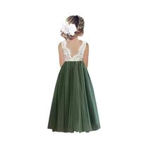 Vestido De Verão Para Meninas, Vestido De Renda Com Flores, Princesa, Festa, Casamento, Aniversário,