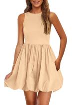 Vestido de verão PRETTYGARDEN 2025 sem mangas com bolsos Vestido de verão PRETTYGARDEN 2025 sem mangas com bolsos