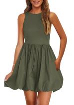 Vestido de verão PRETTYGARDEN 2025 sem mangas com bolsos Vestido de verão PRETTYGARDEN 2025 sem mangas com bolsos