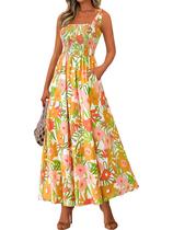 Vestido de verão PRETTYGARDEN Floral sem mangas Maxi Dress feminino Vestido de verão PRETTYGARDEN Floral sem mangas Maxi Dress feminino