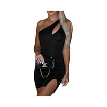 Vestido de verão sem mangas transfronteiriço moda casual oco irregular mini vestido para mulher