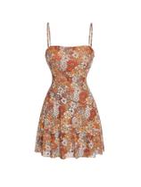 Vestido de verão Verdusa com estampa floral sem mangas para mulheres