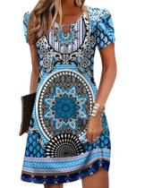 Vestido de verão Zeagoo feminino de manga curta com bolsos tamanho XL Vestido de verão Zeagoo feminino de manga curta com bolsos tamanho XL