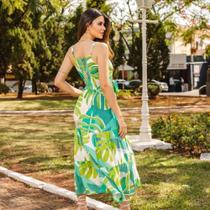 Vestido de viscose estampado