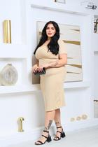 vestido decote quadrado plus size canelado
