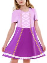 Vestido Deerose Girl Halloween de manga curta roxo 5-6 anos Vestido Deerose Girl Halloween de manga curta roxo 5-6 anos