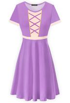Vestido Deerose Tangle Halloween Rapuz Cosplay Feminino L Vestido Deerose Tangle Halloween Rapuz Cosplay Feminino L
