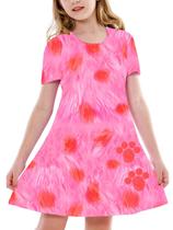 Vestido Deerose Vestido de verão estampado rosa de Halloween de 5 a 6 anos Vestido Deerose Vestido de verão estampado rosa de Halloween de 5 a 6 anos