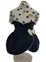 Vestido Delicate Poá Azul para cachorro e gato Vestido Delicate Poá Azul para cachorro e gato