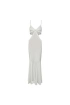 Vestido Detalhe Costas Fluid Shine - Off White Vestido Detalhe Costas Fluid Shine - Off White
