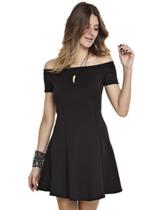 Vestido Diluxo Rodado Casual Preto