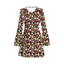 Vestido Disco Boêmio Floral Dos Anos 70 Para Mulheres, Fantasia De Férias Hippie Vestido Disco Boêmio Floral Dos Anos 70 Para Mulheres, Fantasia De Férias Hippie