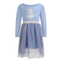 Vestido Disney Frozen Elsa Manga Longa Roxo para Meninas Vestido Disney Frozen Elsa Manga Longa Roxo para Meninas