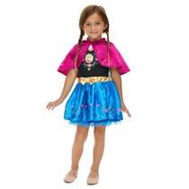 Vestido Disney Frozen Princess Anna Little Girls Fur 6