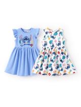 Vestido Disney Lilo & Stitch Toddler Girl, pacote com 2 unidades de 10 a 11 anos Vestido Disney Lilo & Stitch Toddler Girl, pacote com 2 unidades de 10 a 11 anos