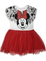 Vestido Disney Minnie Mouse Toddler Girl branco/vermelho 4T