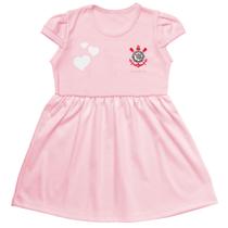 Vestido do Corinthians Infantil Canelado Oficial Torcidababy