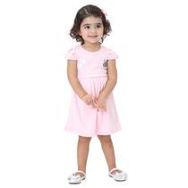 Vestido do Santos Infantil Canelado Rosa Oficial Torcidababy