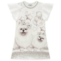 Vestido Dog em Fly Tech Branco Kukie