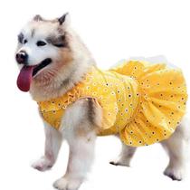 Vestido Dog Princess UOSIA Floral Summer para cães grandes (5XL)