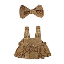 Vestido Doll Clothes Treayes Princess de 17 cm com laço de cabelo de veludo Vestido Doll Clothes Treayes Princess de 17 cm com laço de cabelo de veludo