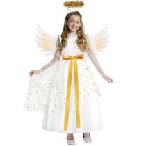 Vestido dourado Angel Costume Spooktacular Creations, grande de 10 a 12 anos Vestido dourado Angel Costume Spooktacular Creations, grande de 10 a 12 anos
