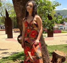 Vestido du feminino adulto longo florido tamanho P Vestido du feminino adulto longo florido tamanho P