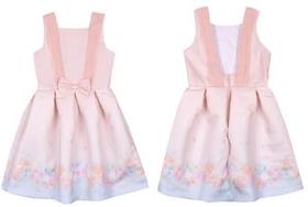 Vestido Duplo Luxo Menina Infantil Estampado Paraiso 15645
