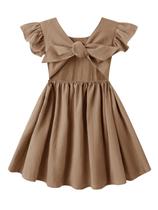Vestido Dutebare, criança, menina, algodão, linho, sem encosto, babado Vestido Dutebare, criança, menina, algodão, linho, sem encosto, babado