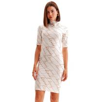 Vestido Easy Lança Perfume Estampado OU24 Off White Feminino