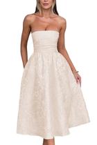 Vestido EEMEII Summer Jacquard Flora Club Party rosa rosa tamanho 10