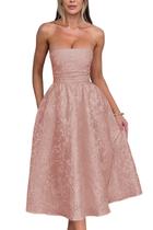 Vestido EEMEII Summer sem alças Homecoming com bolsos rosa empoeirado Vestido EEMEII Summer sem alças Homecoming com bolsos rosa empoeirado