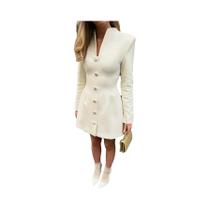 Vestido Elegante De Manga Longa Com Gola Alta Para Mulheres, Moda Casual De Outono, Roupa Para Festa