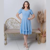 vestido elegante feminina com babadinho arrumando para qualquer festa.