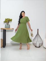 Vestido Elegante Feminino Maxmid Evangelica Cristã Viscose COR:VERDETAMANHO:M Vestido Elegante Feminino Maxmid Evangelica Cristã Viscose COR:VERDETAMANHO:M