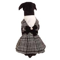 Vestido elegante luxo pet cachorro fêmea festa black tye Vestido elegante luxo pet cachorro fêmea festa black tye