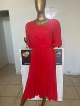 Vestido Elegante Vermelho Moda Evangélica Veste 38/40