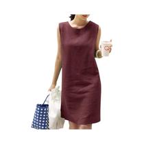 Vestido Elegante ZANZEA - Sem Mangas, Verão, Praia e Escritório Vestido Elegante ZANZEA - Sem Mangas, Verão, Praia e Escritório