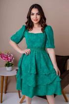 Vestido em chinvom devore luxo Vestido em chinvom devore luxo