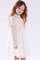Vestido em jacquard off white kikixodó