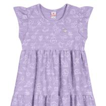 Vestido Em Malha Artesã Infantil Menina Brandili Lilás