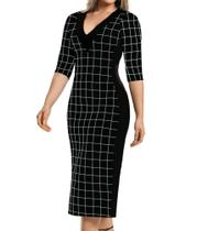 Vestido em malha crepe Vestido em malha crepe