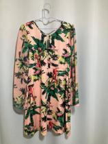 Vestido em malha e crepe