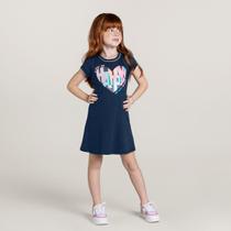 Vestido Em Malha Infantil Menina Brandili Azul