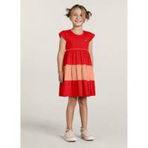 Vestido Em Malha Infantil Menina Brandili Vermelho