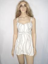 Vestido em malha suplex creme. (Tam: P)