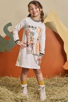 Vestido em molecotton bege claro Vestido em molecotton bege claro